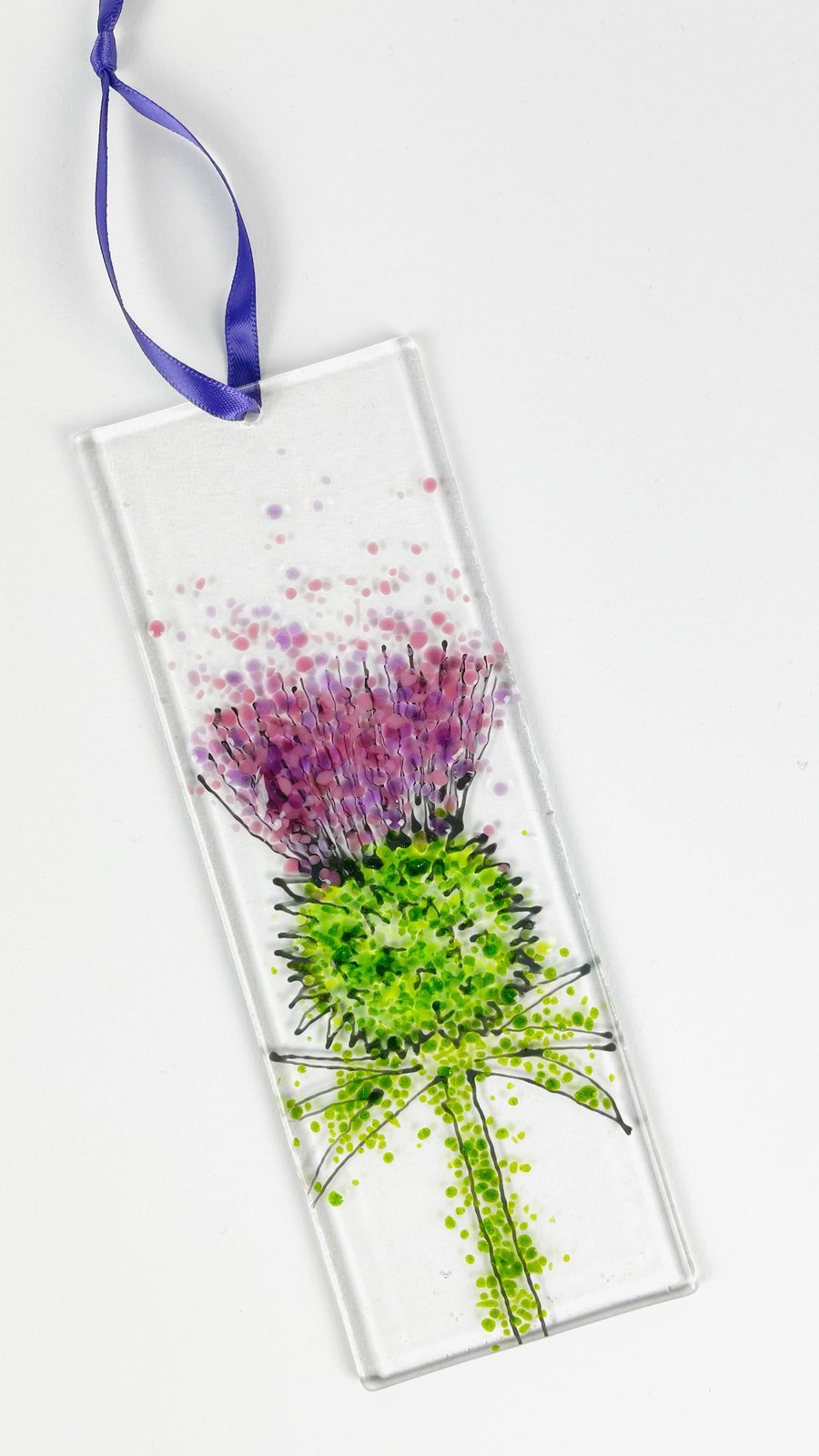 Marc Peters Glass Hanging Thistle Panel